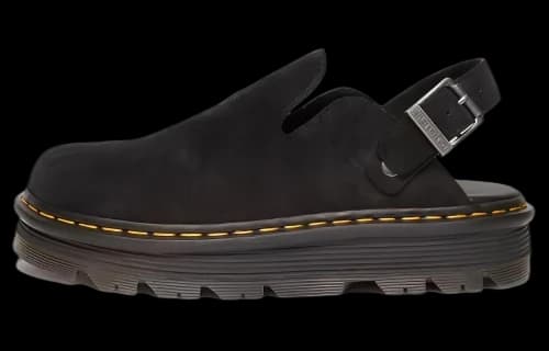 Dr. Martens Zebzag Suede Slingback Platform Mule Black