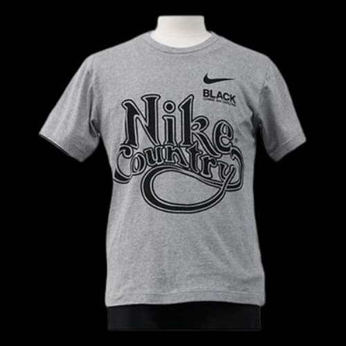 COMME des GARCONS BLACK x Nike Country Logo Letters Short-Sleeve 'Grey'