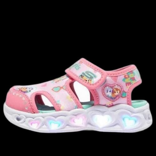 (PS) Skechers Heart Lights Sandals 'Pink White'
