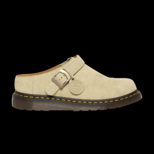 Dr. Martens Isham Desert Oasis Suede Mules Parchment Beige