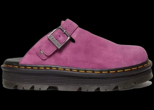 Dr. Martens Zebzag Suede Slingback Platform Mule Muted Purple