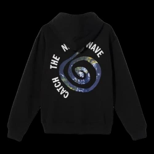 Stussy Back Alphabet Earth Pattern Unisex Black