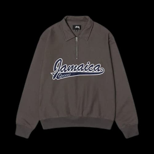 Stussy x Denim Tears Half Zip Fleece 'Charcoal'