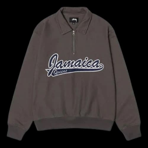 Stussy x Denim Tears Half Zip Fleece 'Charcoal'