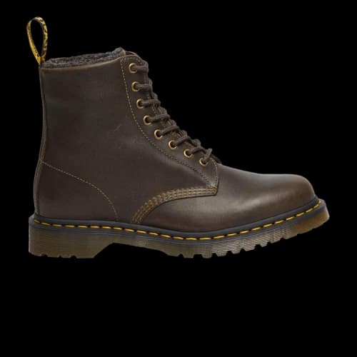 Dr. Martens 1460 Faux Fur Lined Grizzly Leather Lace Up Boot 'Olive'