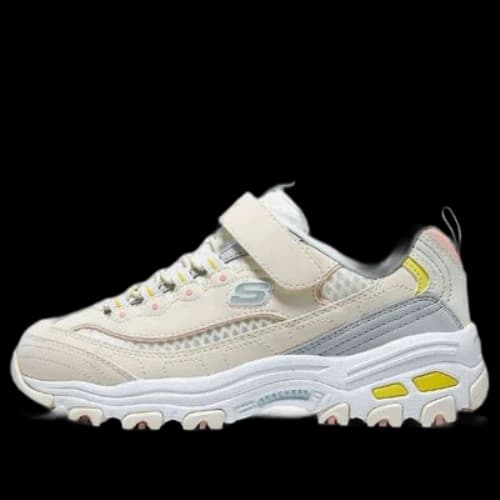 (GS) Skechers Dlites Shoes 'Beige Grey'