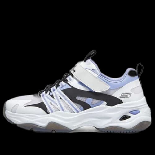 (GS) Skechers Dlites Chunky Shoes 'White Blue Black'