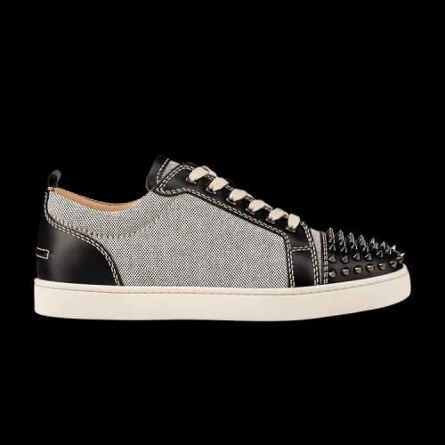 Christian Louboutin Louis Flat Calf Spikes 'Black Grey'