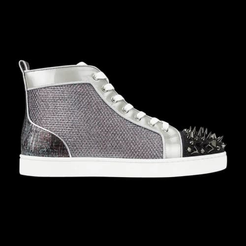 Christian Louboutin Louis Orlato Flat Calf Spikes 'Version Multi - Silver'