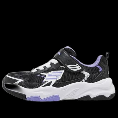 (GS) Skechers Casual Sport Shoes 'Black Purple'