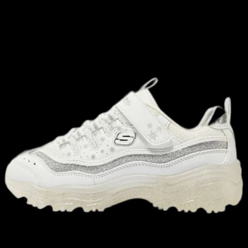 (GS) Skechers D'lites Electric Coloring 'White Silver'