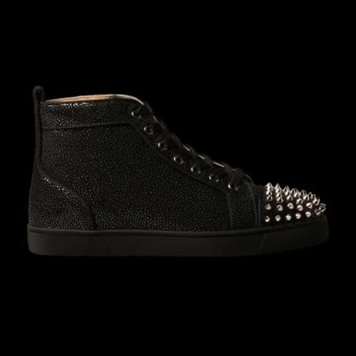 Christian Louboutin Lou Spikes Orlato Flat 'Black'