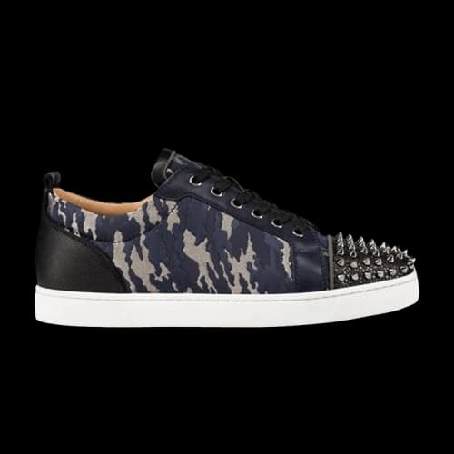 Christian Louboutin Junior Flat Spikes 'Navy Camo'