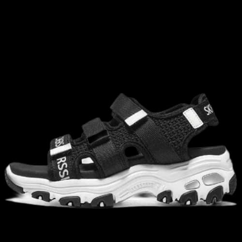 (GS) Skechers Dlites Sandals 'Black White'
