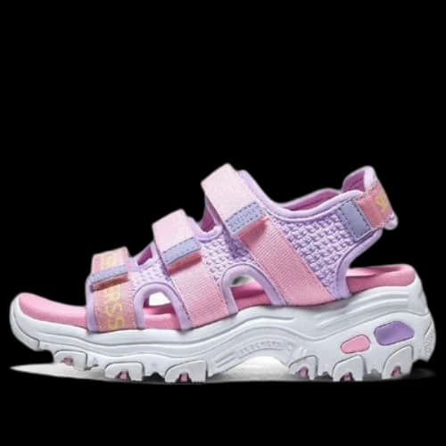 (GS) Skechers Dlites Sandals 'Pink Purple'