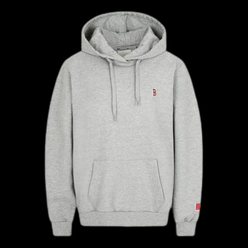 MLB The Red Sox hooded Basic Small Label Embroidered Long Sleeves Unisex Gray