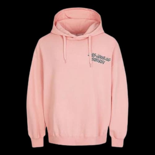 MLB Logo Embroidered Pattern hooded Long Sleeves Unisex Pink Red