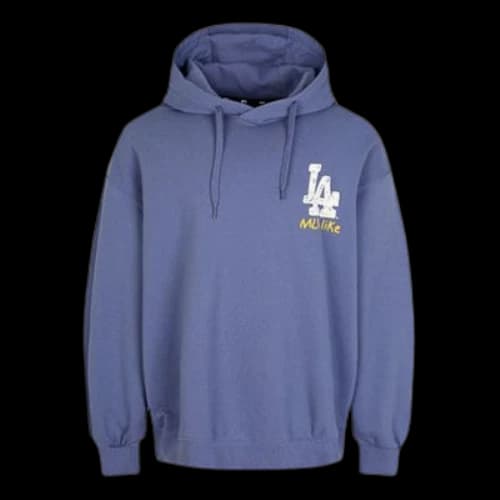 MLB LIKE Series Los Angeles Dodgers Graffiti Printing hooded Long Sleeves Unisex Blue