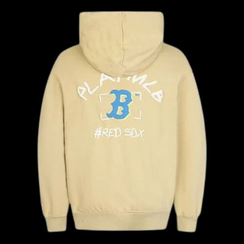 MLB PLAY Series hooded Loose Graffiti Printing Long Sleeves Unisex Khaki