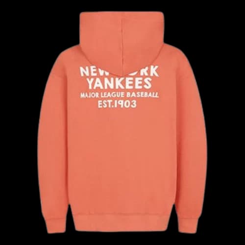 MLB hooded Loose Printing Athleisure Casual Sports Long Sleeves Unisex Orange
