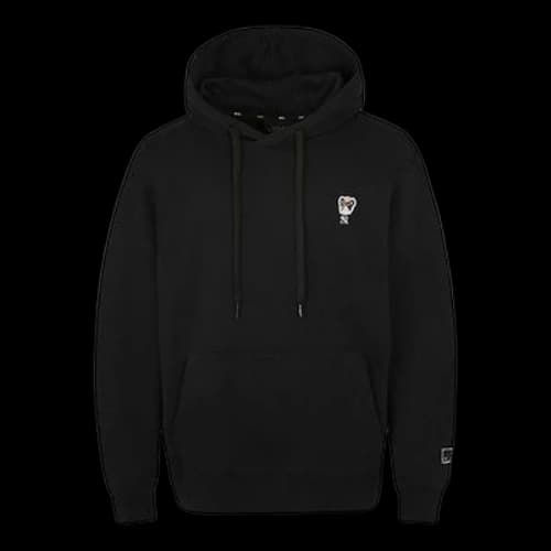 MLB Cartoon Series hooded Loose Small Label Embroidered Long Sleeves Unisex Black
