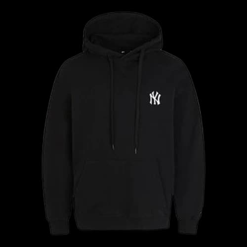 MLB NY hooded Large LOGO Printing Sports Long Sleeves Unisex Black