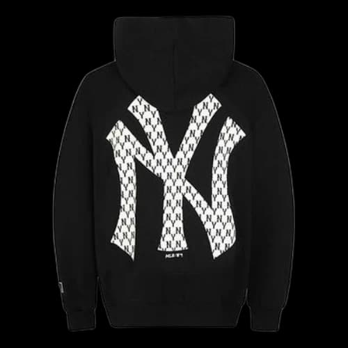 MLB New York Yankees Retro Series hooded Loose Printing Long Sleeves Unisex Black