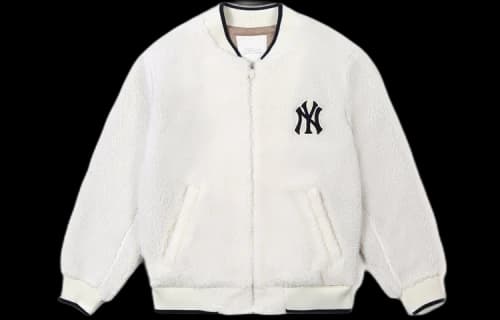 MLB New York Yankees Lambs Wool Jacket Unisex White