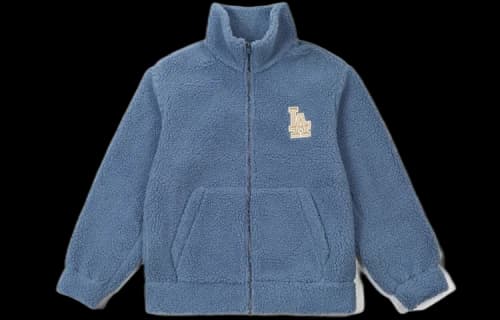 MLB Los Angeles Dodgers lamb's wool Stand Collar Jacket Unisex Blue