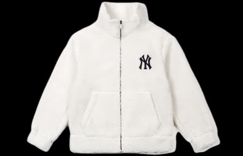 MLB New York Yankees Lambs Wool Jacket 'White'
