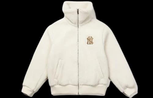 MLB New York Yankees Lambs Wool Jacket Unisex White