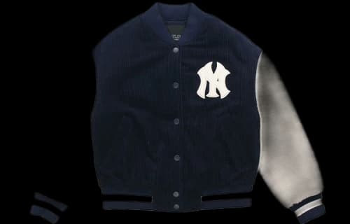 MLB New York Yankees Corduroy Baseball Jacket Unisex Blue