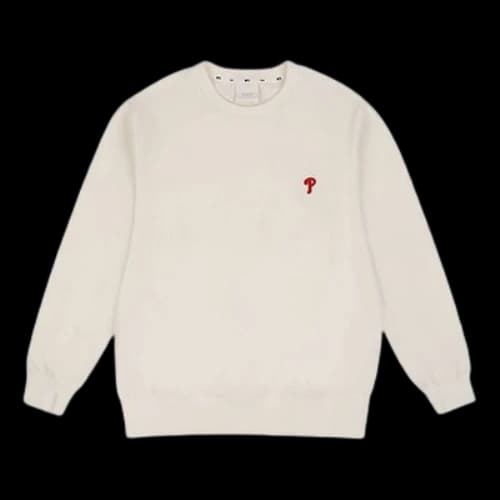 MLB Unisex Embroidery Round-neck Sweatshirt White