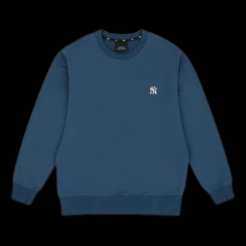 MLB Unisex Embroidery Round-neck Sweatshirt Blue
