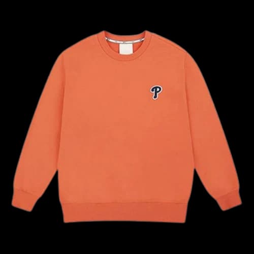 MLB NY/LA Long Sleeves Small Label Embroidered Unisex Orange