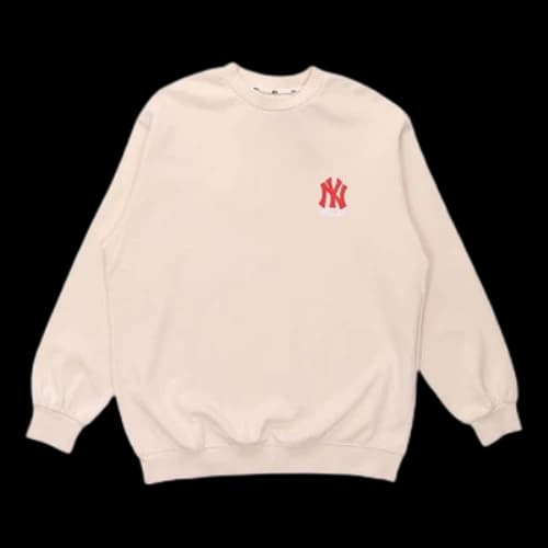MLB New York Yankees Long-Sleeve Logo Printing Pullover Fleece Unisex White