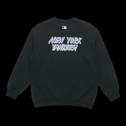 MLB New York Yankees Logo Printing Long-Sleeve Fleece Unisex Black