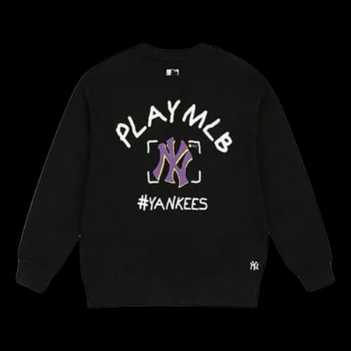 MLB Play Series Long Sleeves Loose Graffiti Unisex Black