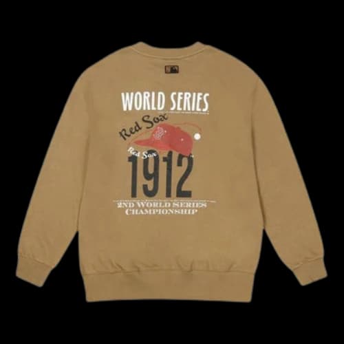 MLB Retro Printing Boston Red Sox Athleisure Casual Sports Unisex Brown
