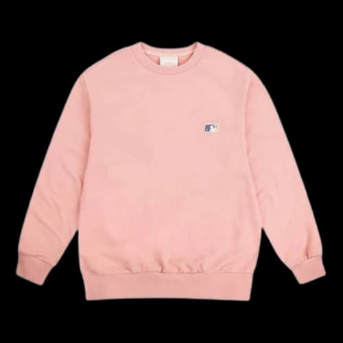 MLB Unisex Logo Round-neck Sweatshirt Pink/Red
