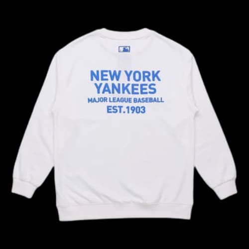 MLB New York Yankees Printing Logo Sports Long-Sleeve Fleece Unisex White