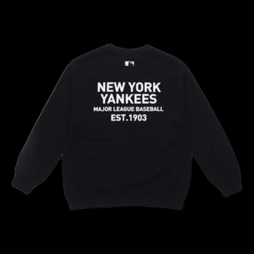 MLB New York Yankees Printing Logo Sports Long-Sleeve Fleece Unisex Black