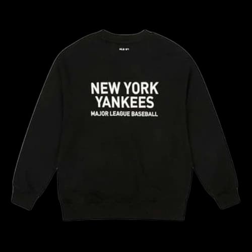 MLB New York Yankees Long-Sleeve Printing Logo Sports Fleece Unisex Black