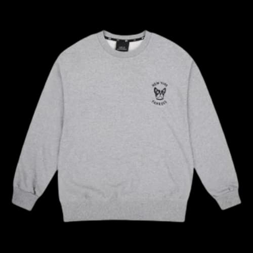 MLB Unisex NY Printing Round-neck Sweatshirt Gray