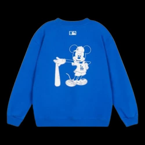 MLB Disney Mickey Crossover Long Sleeves Loose Unisex Blue