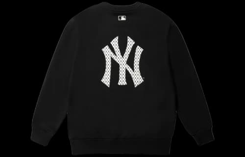 MLB New York Yankees Vintage Embroidery Logo Long-Sleeve Fleece Unisex Black