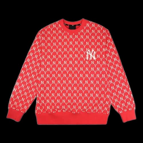 MLB New York Yankees Vintage Full Logo Long-Sleeve Fleece Unisex Red