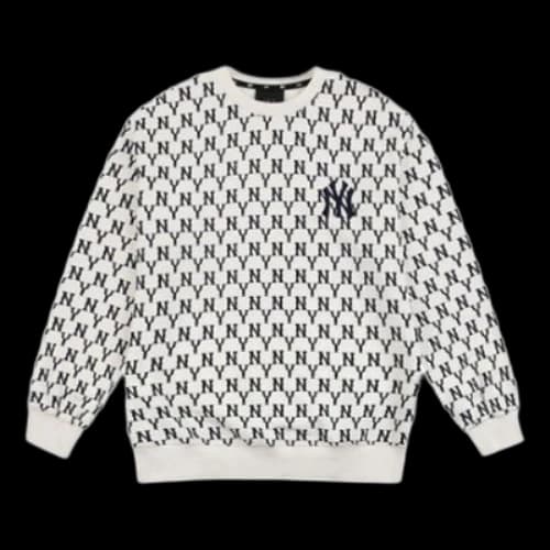MLB New York Yankees Retro Series Long Sleeves Loose Long Sleeves Unisex White
