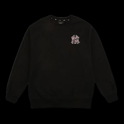 MLB Unisex Printing Logo Round-neck Sweatshirt Black