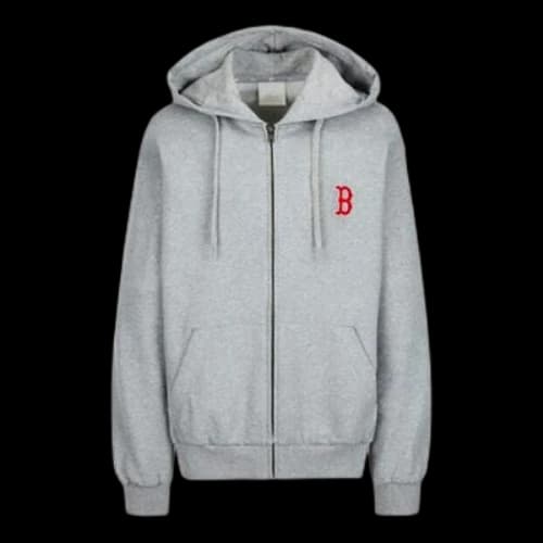 MLB x Disney Mickey Crossover Solid Color Zipper Unisex Gray